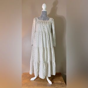 Old Navy, cream and gold, boho maxi dress, XS